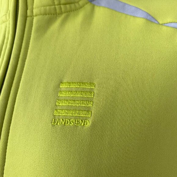 Lands'End Lightweight LIME LEMON GRAY Jacket HOODIE SIZE 10-12 M/P 92% POLYESTER - Picture 3 of 9